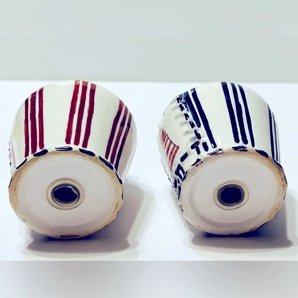 Nautical Ceramic Lighthouse and Sailboat Salt N Pepper Shakers